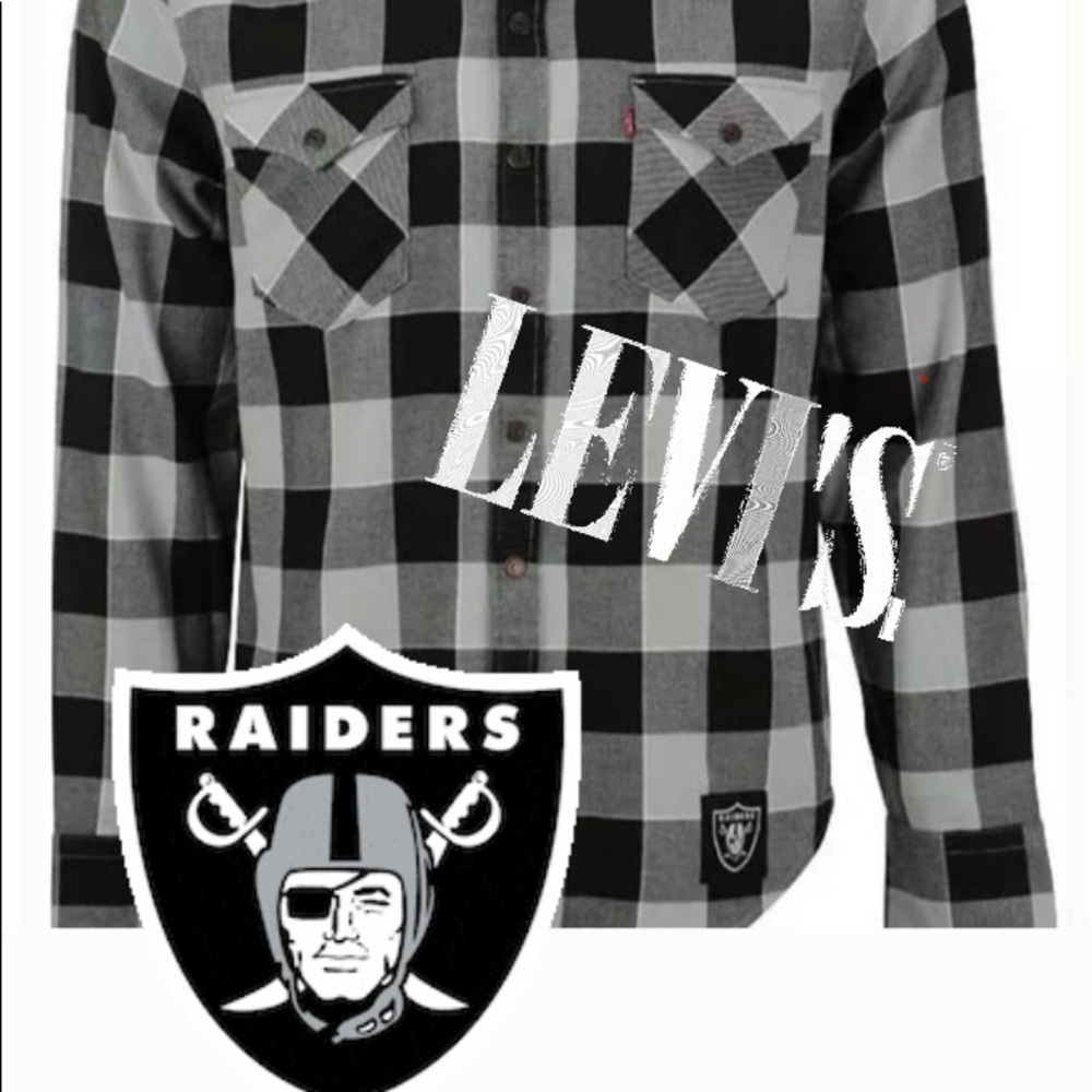 Levi's Men Oakland Raiders Plaid Barstow Western